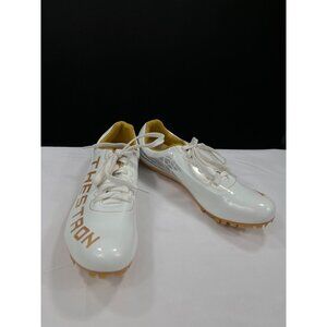 Thestron SKU 360 Mens White Athletic Spiked Track Shoes Size 8
